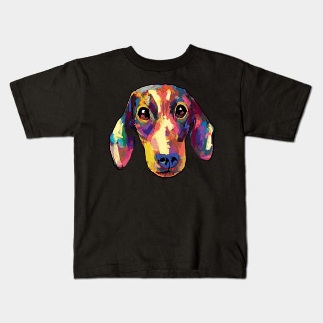 Dachshund dog tshirt Kids T-Shirt by mailsoncello